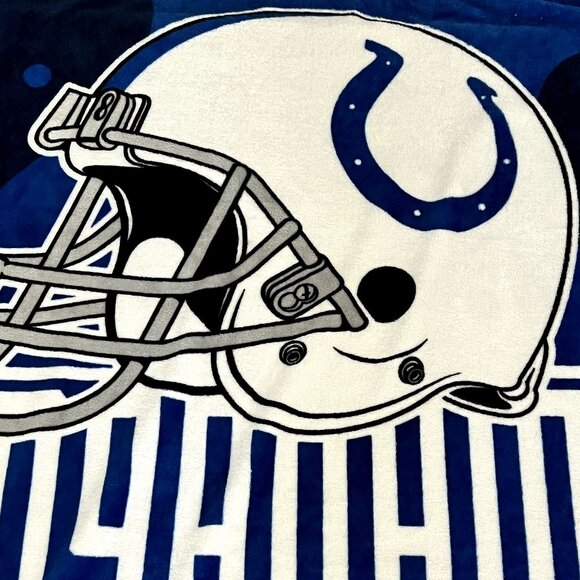Indianapolis Colts Football Stadium Throw Blanket Plush 54" x 68" - Picture 8 of 8